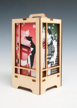Wooden Craft Kiraku Lantern (Kiraku Andon) Fox Four Seasons - White Wood