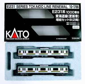 Kato 10-1786	Series E231-1000 Tokaido Line (Renewed Version) 2-Car Add-On Set B (N)