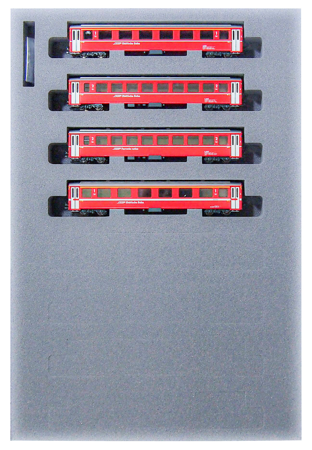 Kato 10-1414 Alpine Red Passenger Car EWⅠ Add-on Set (4 Cars) N Scale