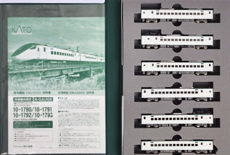 Kato 10-1793	Taiwan Railways EMU3000 (Green) 6-Car Add-on Set N Scale