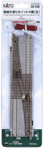 Kato 20-230 UNITRACK #4 Single Crossover Turnout 248mm Left N Scale