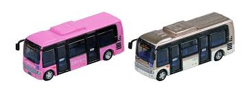 Kato 23-600B Hino Town Bus Poncho 2pc (Pink and Brown-White) N Scale