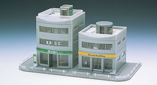 Tomix 4048 Bow Front Building Set Gray N Scale