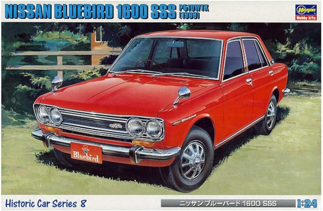 Hasegawa 1/24 Nissan Bluebird 1600 SSS P510WTK (1969) Plastic Model