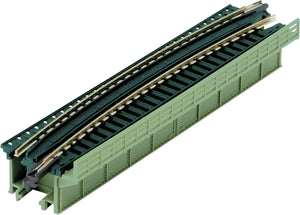 Kato 20-468	Deck Girder Curve Bridge R448-15° (Light Green) N Scale