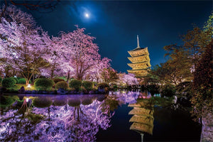 Yanoman Jigsaw Puzzle KAGAYA Blooming in the month Kyoto glowing puzzle 1000 pcs