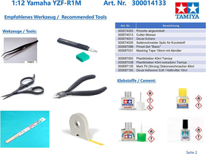 Tamiya 14133 Yamaha YZF-R1M Motor Cycle Series 1/12 Plastic Model