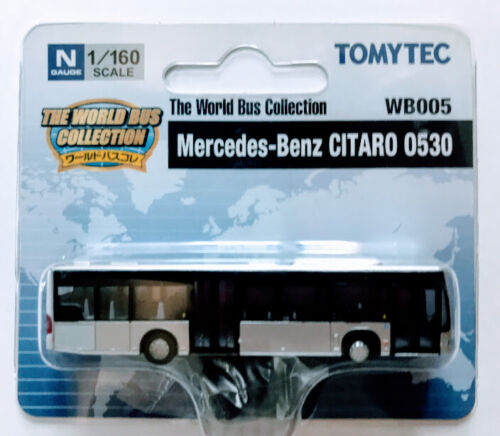 Tomytec WB005 World Bus Collection Mercedes-Benz Citaro 0530 Silver 1/160 N Scale