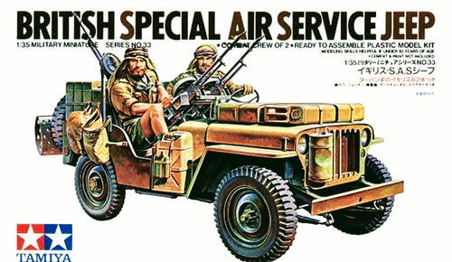 Tamiya 1/35 Military Miniature Series No.33 British Army SAS Jeep 35033 Plastic Model
