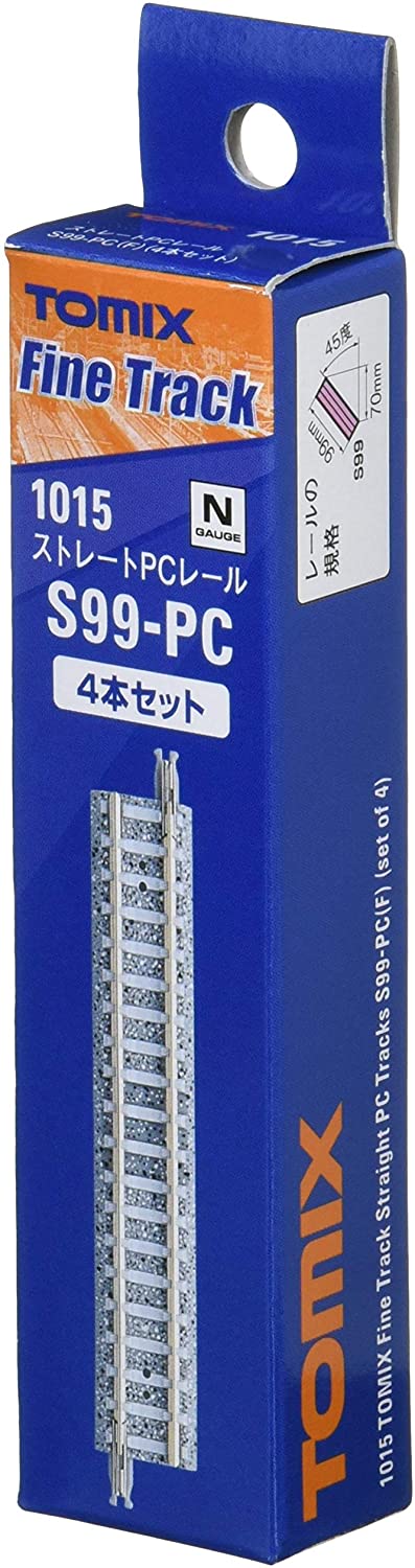 Tomix 1015 Straight PC Rail S99-PC (F) 4 pcs N Scale