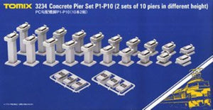 Tomix 3234 Concrete Pier Set P1-P10 2 Sets Different Hepght