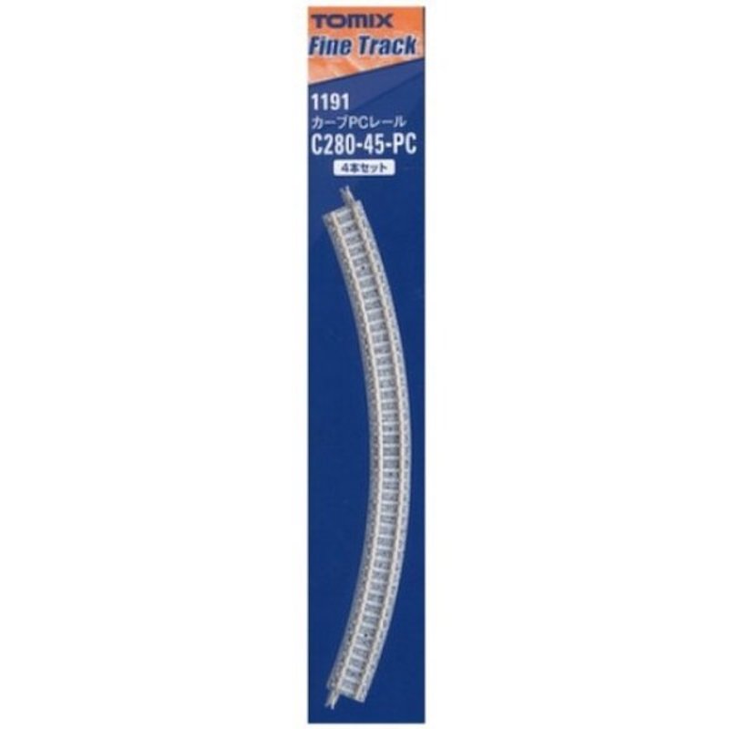 Tomix 1191 Curved PC Track C280-45-PC (F) N Scale