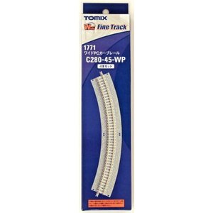 Tomix 1771 Wide PC Track C280-45-WP(F) 4-pcs N Scale