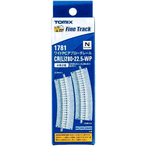 Tomix 1781 Wide PC Track CR(L)280-22.5-WP(F)( 2 sets of 4 ) N Scale
