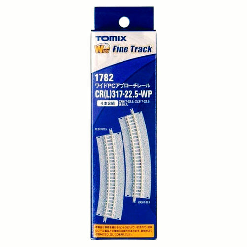 Tomix 1782 Wide PC Approach Track CR(L)317-22.5-WP(F) (2 pairs of 4) N Scale