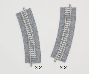 Tomix 1782 Wide PC Approach Track CR(L)317-22.5-WP(F) (2 pairs of 4) N Scale