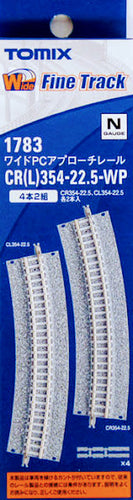 Tomix 1783 Wide PC Approach Track CR(L)354-22.5-WP(F) (2 pairs of 4) N Scale