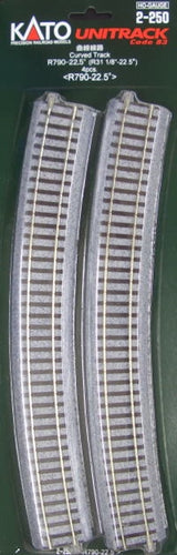 Kato 2-250 HO Unitrack Curved track R790-22.5 ° 4 pcs HO Scale