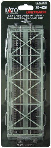 Kato 20-439 Double Track Truss Railway Bridge Light Green N Scale