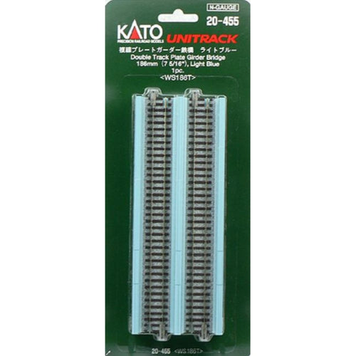 Kato 20-455 Double-Track Plate Girder Railway Bridge (Light Blue) N Scale