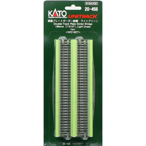 Kato 20-456 Double-Track Plate Girder Railway Bridge (Light Green) N Scale