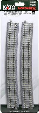 Kato 2-321 Concrete Tie Large-Radius Curve Track R1546mm(60 7/8”)-11.25° HO Scale