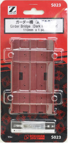 Rokuhan S023 Girder Bridge Dark Red Color (Z)