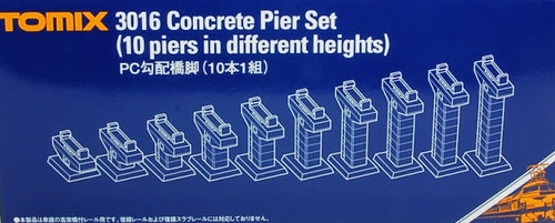 Tomix 3016 Concrete Pier Set (10 piers in different heights ) N Scale