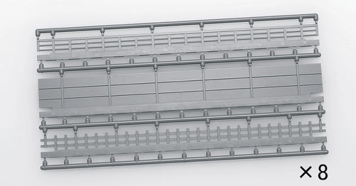 Tomix 3082 Walls for Wide Tracks C317 Inner  C280 Outer Balustrades Sidewalls & Fences 8 each (N)