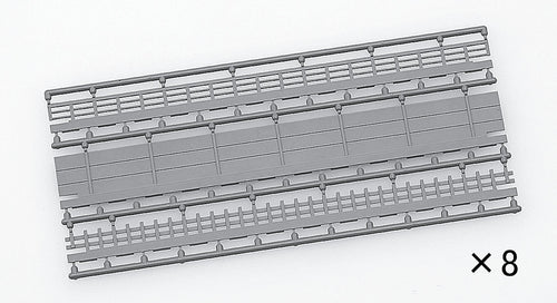 Tomix 3083 Walls for Wide Tracks C354 Inner  C317 Outer Balustrades Sidewalls & Fences 8 each (N)