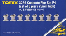 Tomix 3236 Concrete Pier Set P4 Set of 8 pcs 25 mm High N Scale
