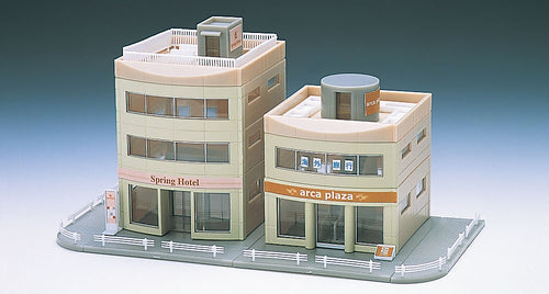 Tomix 4049 Bow Front Building Set Beige N Scale