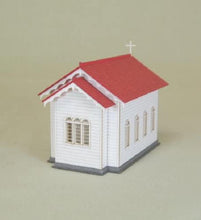 Sankei MP03-23 Church A - Custard Cream Color - Papercraft N Scale