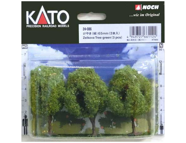Kato 24-086 Keyaki Green 65 mm 2.55 inch 3 pcs