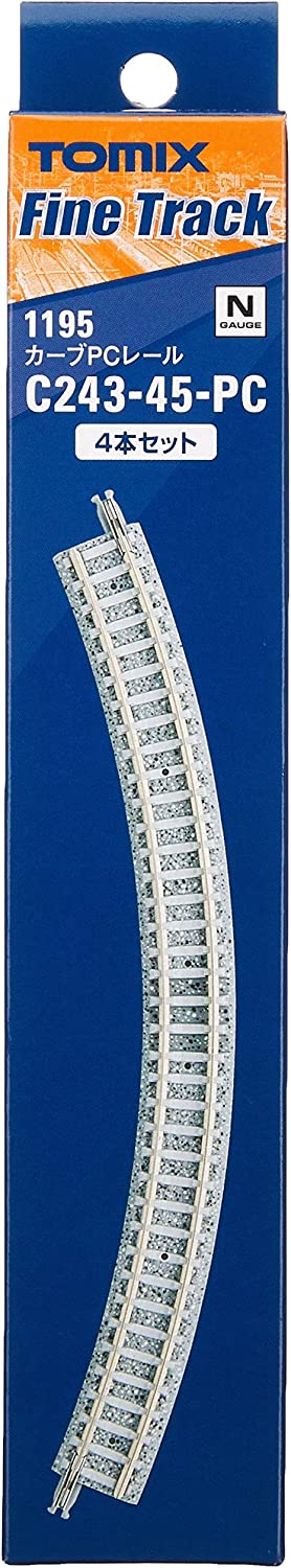 Tomix 1195 Curved PC Track C243-45-PC(F) N Scale