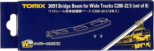 Tomix 3091 Bridge Beam for Wide Tracks C280-22.5 Set of 8 N Scale