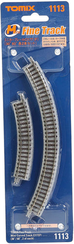 Tomix 1113 Mini Curve Rail C177 (F) (30 ° 60 ° 2 pcs Set )  N Scale