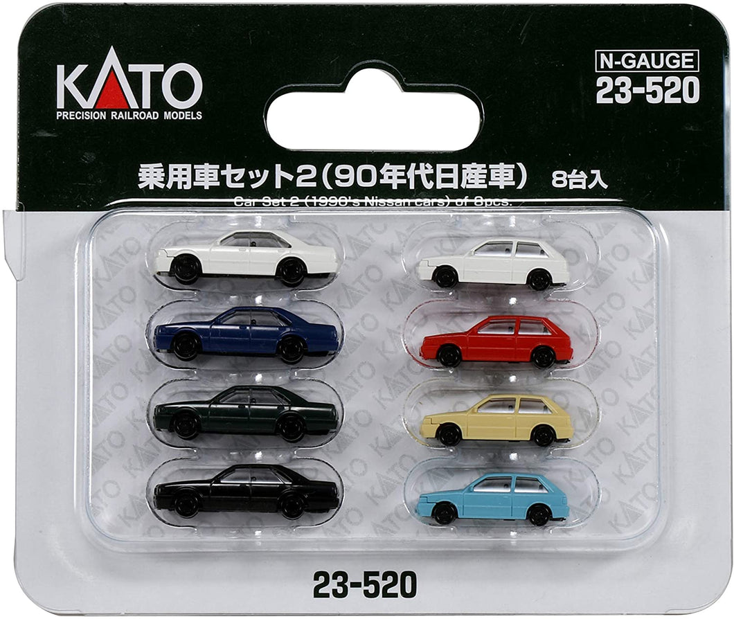 Kato 23-520 Vehicle Srt 2( Nissan for 90s') 8Cars N Scale 1/150