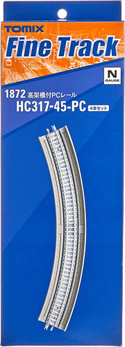 Tomix 1872 PC Track with Viaduct HC317-45-PC(F) 4-pcs N Scale