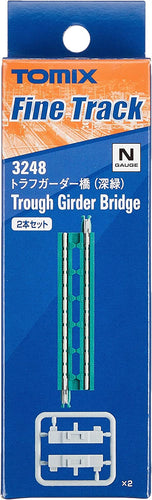Tomix 3248 Trough Girder Bridge (F) Dark Green 2-pcs N Scale