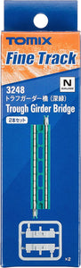 Tomix 3248 Trough Girder Bridge (F) Dark Green 2-pcs N Scale