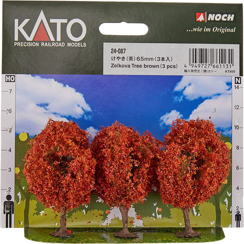 Kato 24-087 Keyaki Brown 65 mm 2.55 inch 3 pcs