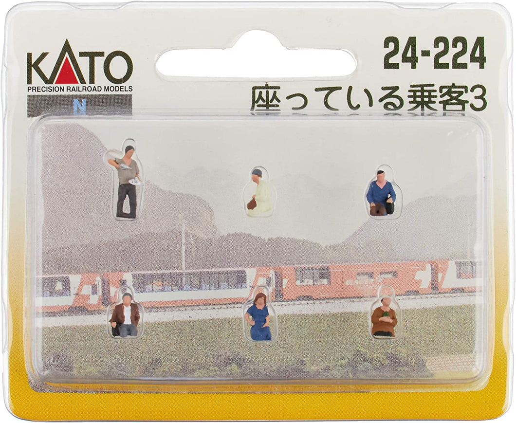 Kato 24-224 Sitting Passengers 3 Diorama People N Scale