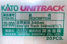 Kato 20-000 (4pcs) x 20 pcs Sets Unitrack 248mm 9 3/4" Straight Track N Scale