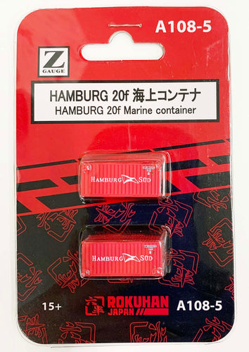 Rokuhan A108-5 HAMBURG SUD 20f Marine Container (Z)