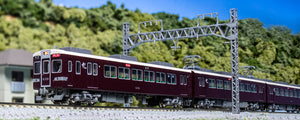 Kato 10-1825 Hankyu Railway Series 6300 Kyoto Line (with Small Windows) 4-Car Basic Set (N)