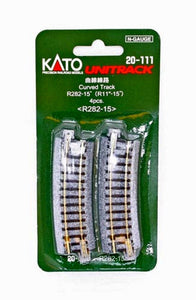 Kato 20-111 282mm 11" Radius 15º Curve Track R282-15 N Scale