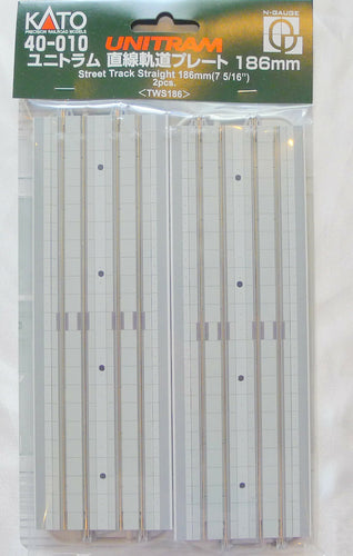 Kato 40-010 UNITRAM Street Track Straight 186mm 2 pcs　N Scale